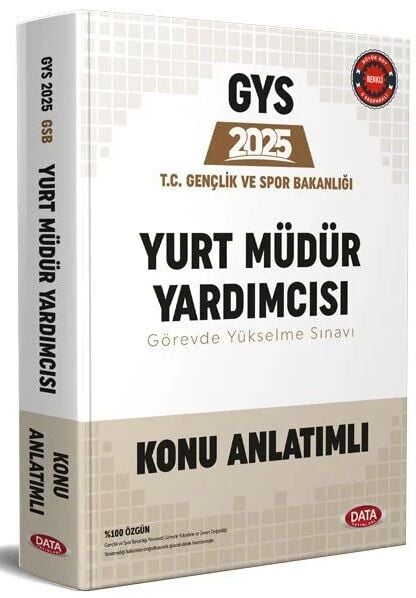 Data 2025 GYS Gençlik ve Spor Bakanlığı Yurt Müdür Yardımcısı Konu Anlatımlı Hazırlık Kitabı Görevde Yükselme Data Yayınları