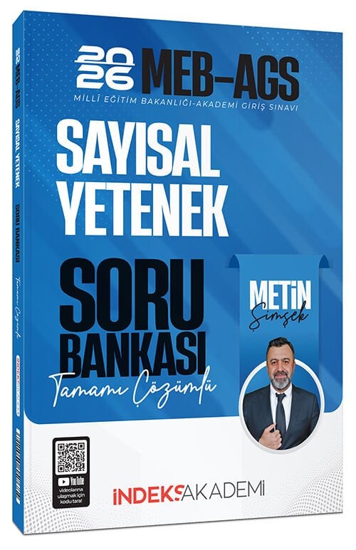 ÖN SİPARİŞ - İndeks Akademi 2026 MEB-AGS Sayısal Yetenek Soru Bankası Çözümlü - Metin Şimşek İndeks Akademi Yayıncılık