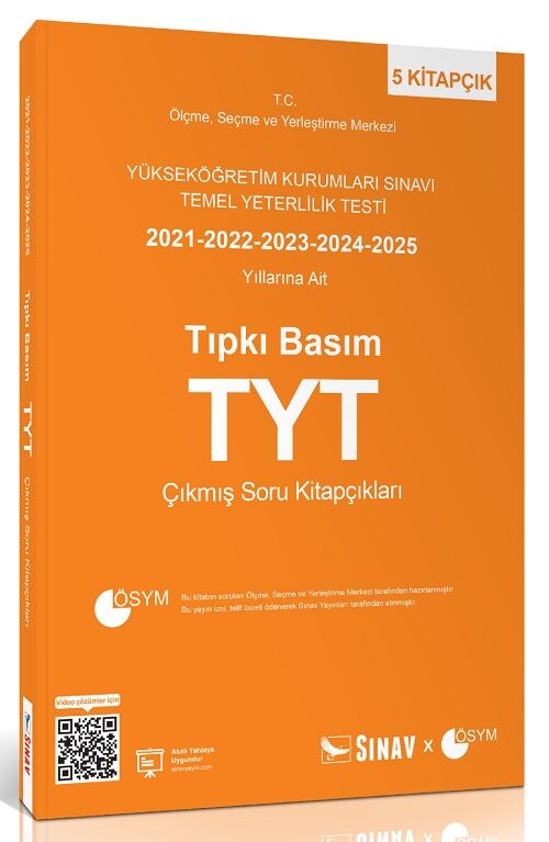 Sınav YKS TYT Çıkmış Sorular Son 5 Yıl Tıpkı Basım Çözümlü Sınav Yayınları