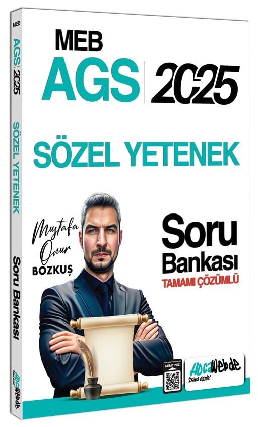 HocaWebde 2025 MEB-AGS Sözel Yetenek Soru Bankası Çözümlü - Mustafa Onur Bozkuş HocaWebde Yayınları