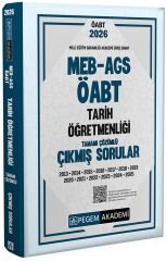 SÜPER FİYAT - Pegem 2026 ÖABT MEB-AGS Tarih Öğretmenliği Çıkmış Sorular Çözümlü Pegem Yayınları