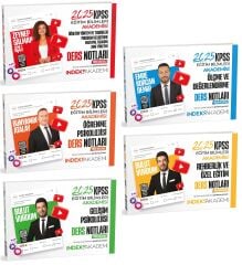 SÜPER FİYAT - İndeks Akademi 2025 KPSS MEB-AGS Eğitim Bilimleri Akademisi Video Ders Notları 5 li Set İndeks Akademi Yayıncılık