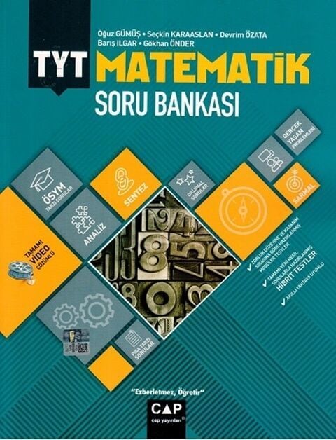 Çap Yayınları YKS TYT Matematik Soru Bankası Video Çözümlü Çap Yayınları