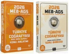 CBA Yayınları 2026 MEB-AGS Türkiye Coğrafyası Konu Anlatımı + Soru Bankası 2 li Set Pusula Serisi - Barış Salt CBA Yayınları