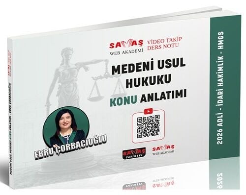 Savaş 2026 Adli İdari Hakimlik HMGS Medeni Usul Hukuku Video Takip Ders Notu Konu Anlatımı - Ebru Çorbacıoğlu Savaş Yayınları