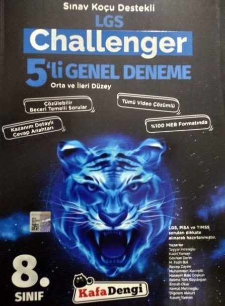 Kafadengi 8. Sınıf LGS Genel Challenger 5 Deneme Kafadengi Yayınları
