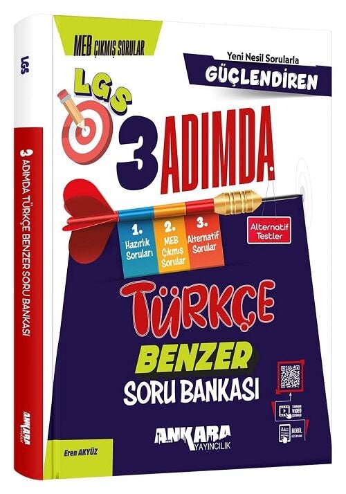 Ankara Yayıncılık LGS Türkçe Güçlendiren 3 Adımda Benzer Soru Bankası Ankara Yayıncılık