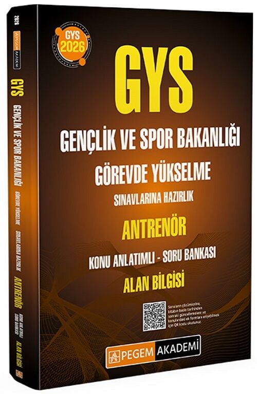 Pegem 2026 GYS Gençlik ve Spor Bakanlığı Antrenör Konu Anlatımlı Soru Bankası Çözümlü Görevde Yükselme Pegem Akademi Yayınları