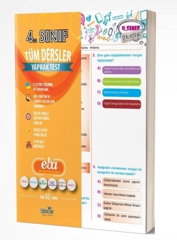 Oscar 4. Sınıf Tüm Dersler EBA Yaprak Test Oscar Yayınları