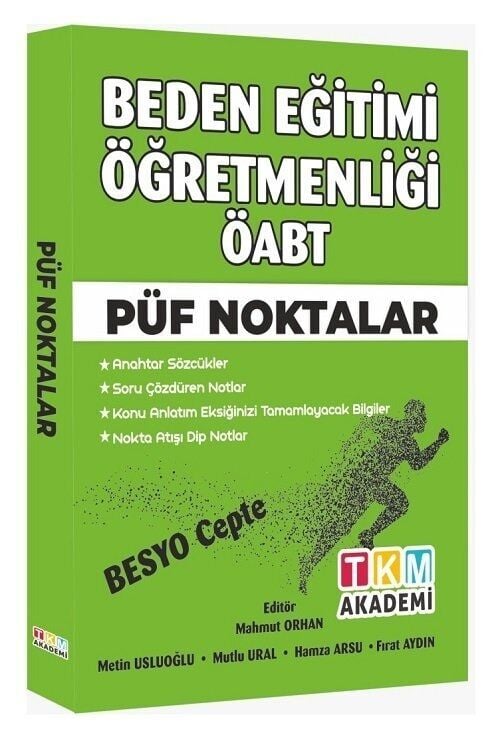 TKM Akademi ÖABT Beden Eğitimi Öğretmenliği Püf Noktalar Ders Notları TKM Akademi