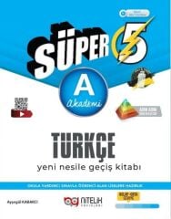 Nitelik 5. Sınıf Türkçe Süper A Akademi Yeni Nesile Geçiş Kitabı Nitelik Yayınları