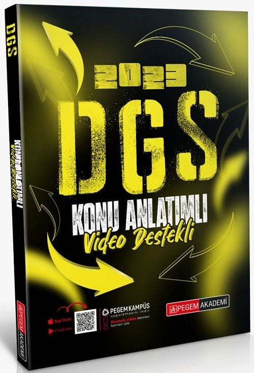 Pegem 2023 DGS Konu Anlatımlı Video Destekli Pegem Akademi Yayınları