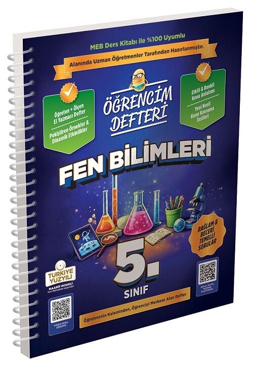 Murat 5. Sınıf Fen Bilimleri Maarif Modeli Öğrencim Defteri Murat Yayınları
