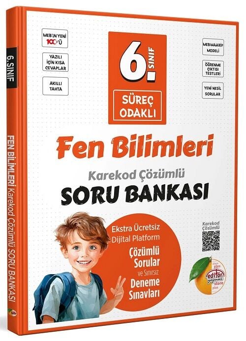 Editör 6. Sınıf Fen Bilimleri Süreç Odaklı Soru Bankası Çözümlü Editör Yayınları