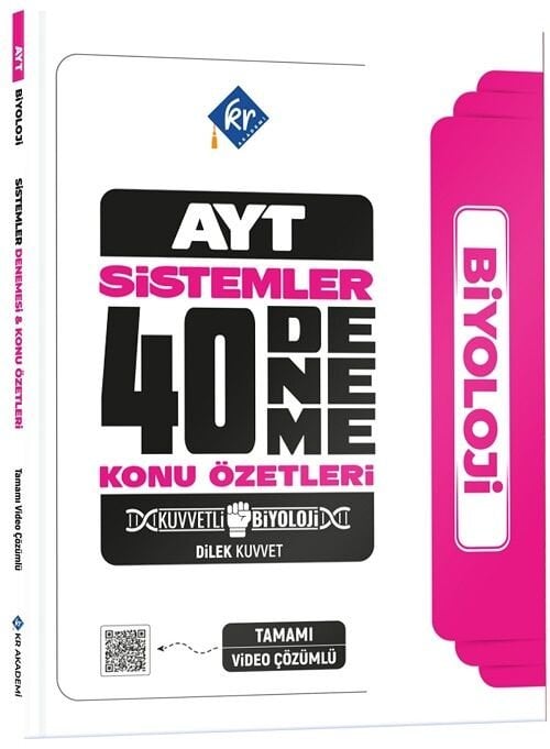 KR Akademi YKS AYT Kuvvetli Biyoloji Sistemler 40 Deneme Çözümlü - Dilek Kuvvet KR Akademi Yayınları