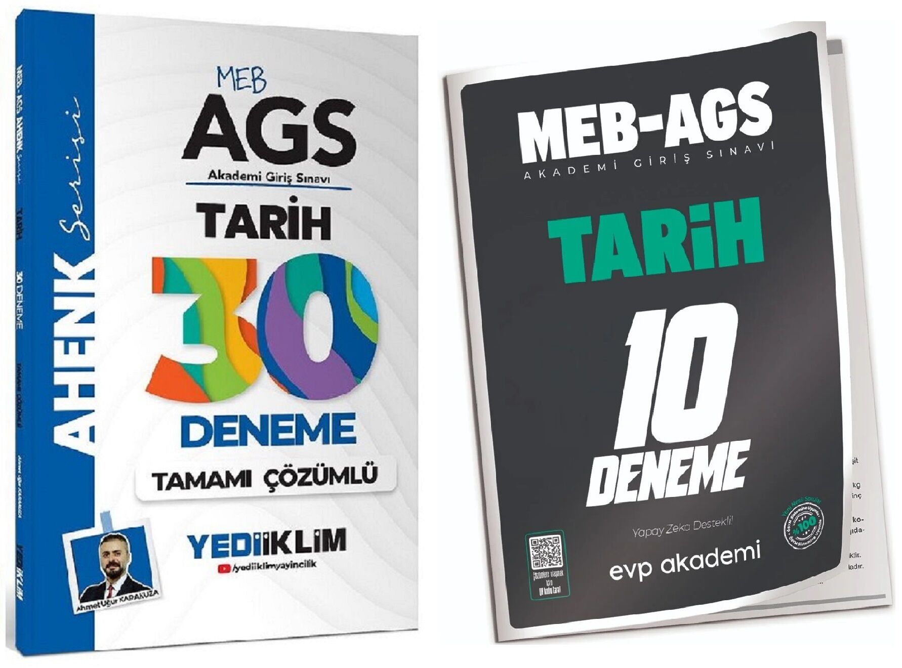 Yediiklim + EVP MEB-AGS Tarih 30+10 Deneme 2 li Set Ahenk Serisi - Ahmet Uğur Karakuza Yediiklim + EVP Akademi Yayınları