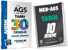 Yediiklim + EVP MEB-AGS Tarih 30+10 Deneme 2 li Set Ahenk Serisi - Ahmet Uğur Karakuza Yediiklim + EVP Akademi Yayınları