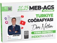 SÜPER FİYAT - İndeks Akademi 2025 MEB-AGS Akademisi Türkiye Coğrafyası Video Ders Notları - Alican Demir İndeks Akademi Yayıncılık