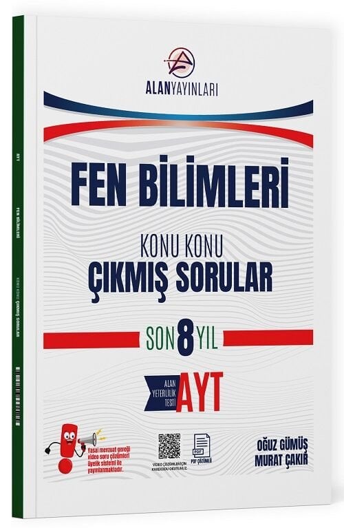 Alan Yayınları YKS AYT Fen Bilimleri Çıkmış Sorular Son 8 Yıl Konu Konu Alan Yayınları