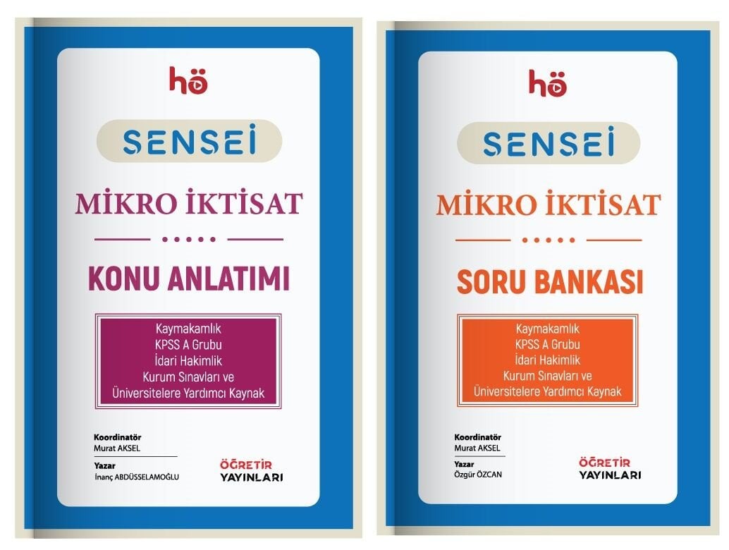 Öğretir SENSEİ Kaymakamlık KPSS Hakimlik Mikro İktisat Konu + Soru Bankası 2 li Set - Özgür Özcan Öğretir Yayınları