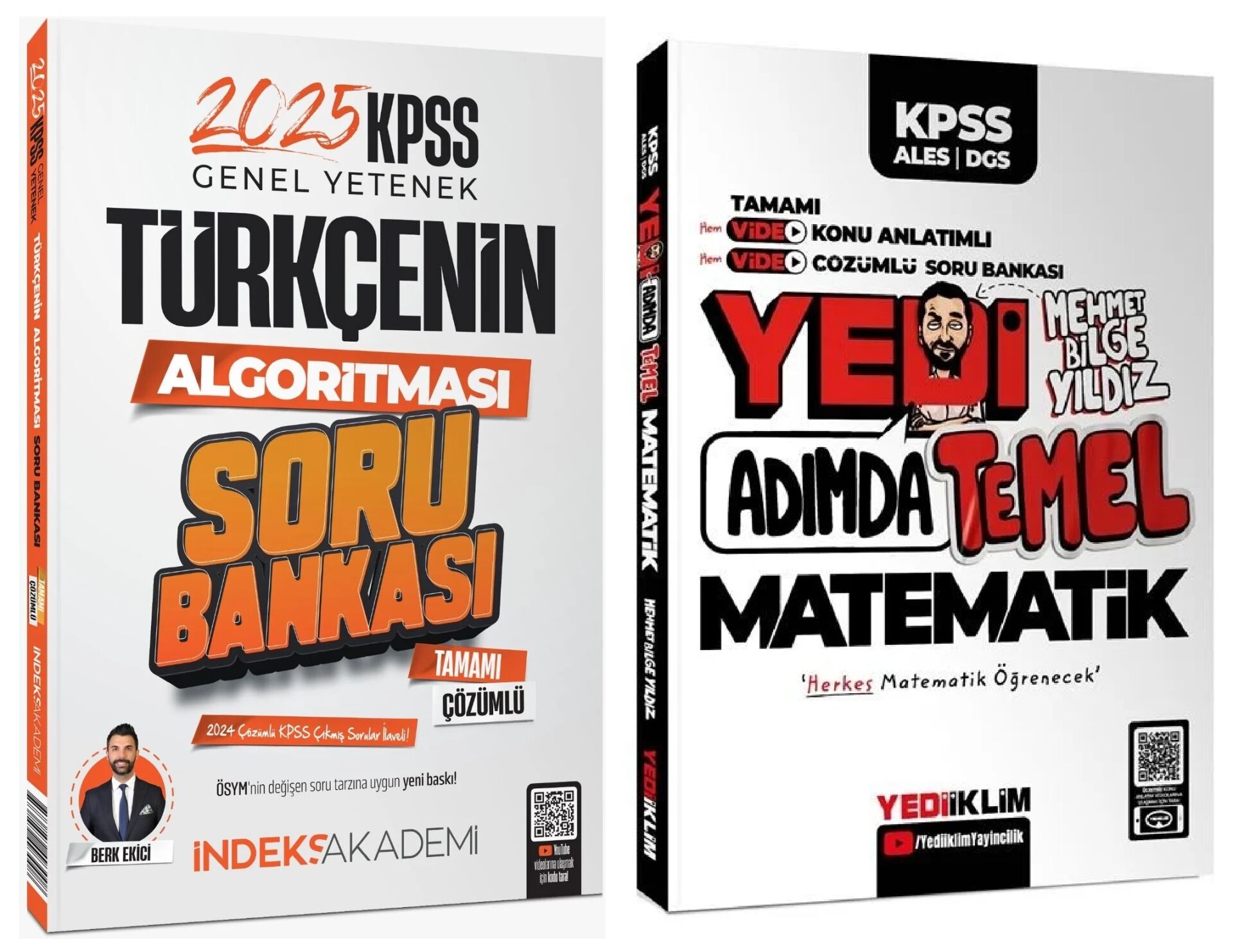 SÜPER FİYAT - Yediiklim + İndeks 2025 KPSS 7 Yedi Adımda Temel Matematik + Türkçe Konu Anlatımlı Soru Bankası 2 li Set - Mehmet Bilge Yıldız Yediiklim + İndeks Akademi Yayınları