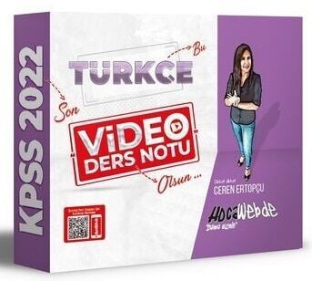 SÜPER FİYAT - HocaWebde 2022 KPSS Türkçe Video Ders Notu - Ceren Ertopçu HocaWebde Yayınları