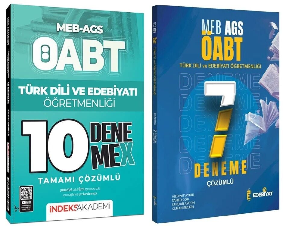 Edebiyat TV + İndeks ÖABT MEB-AGS Türk Dili Edebiyatı Öğretmenliği 7+10 Deneme 2 li Set - Hidayet Aydın Edebiyat TV + İndeks Akademi Yayınları