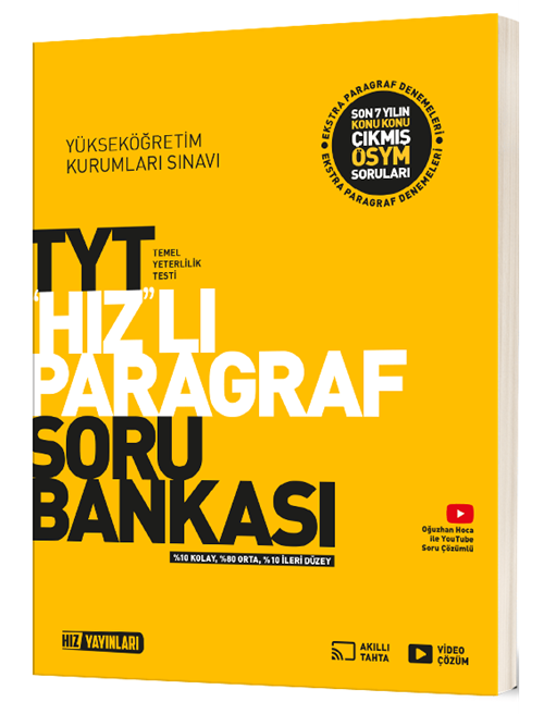 Hız Yayınları YKS TYT Hızlı Paragraf Soru Bankası Hız Yayınları