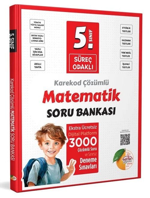 Editör 5. Sınıf Matematik Süreç Odaklı Soru Bankası Çözümlü Editör Yayınları