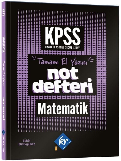 KR Akademi KPSS Matematik El Yazısı Not Defteri KR Akademi Yayınları
