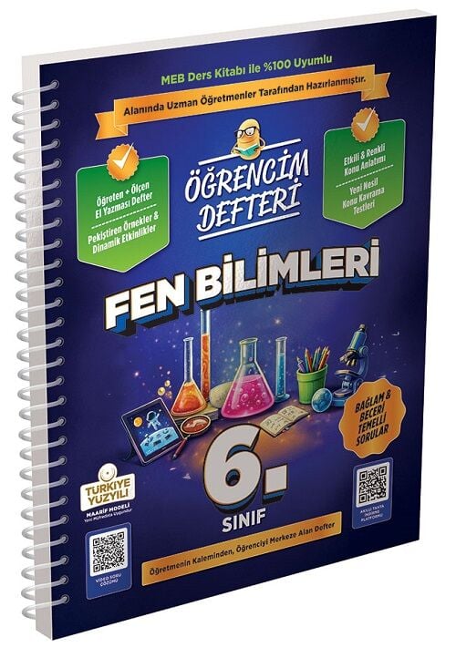 Murat 6. Sınıf Fen Bilimleri Maarif Modeli Öğrencim Defteri Murat Yayınları