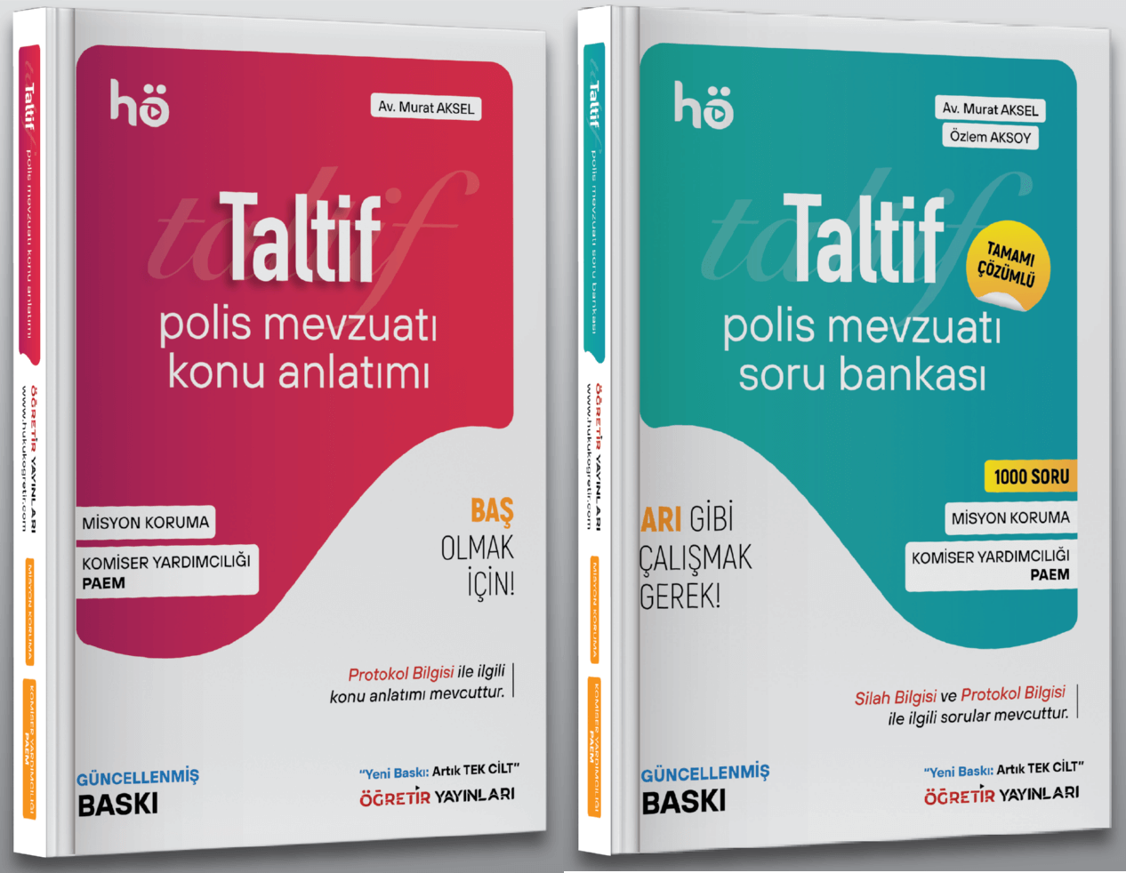 Öğretir TALTİF PAEM Misyon Koruma Polis Mevzuatı Konu + Soru Bankası 2 li Set - Murat Aksel Öğretir Yayınları
