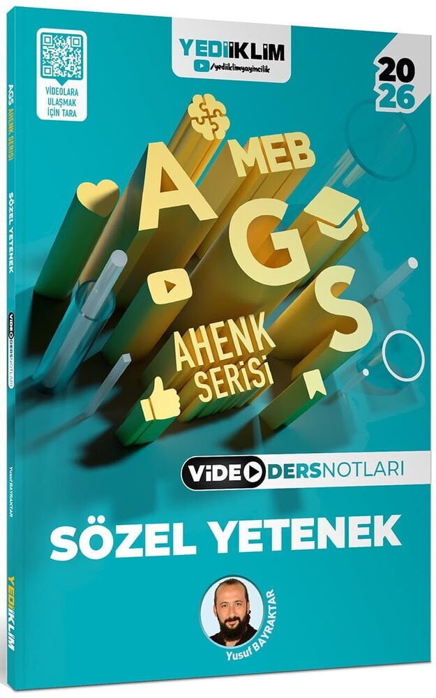 Yediiklim 2026 MEB-AGS Sözel Yetenek Video Ders Notları Ahenk Serisi - Yusuf Bayraktar Yediiklim Yayınları