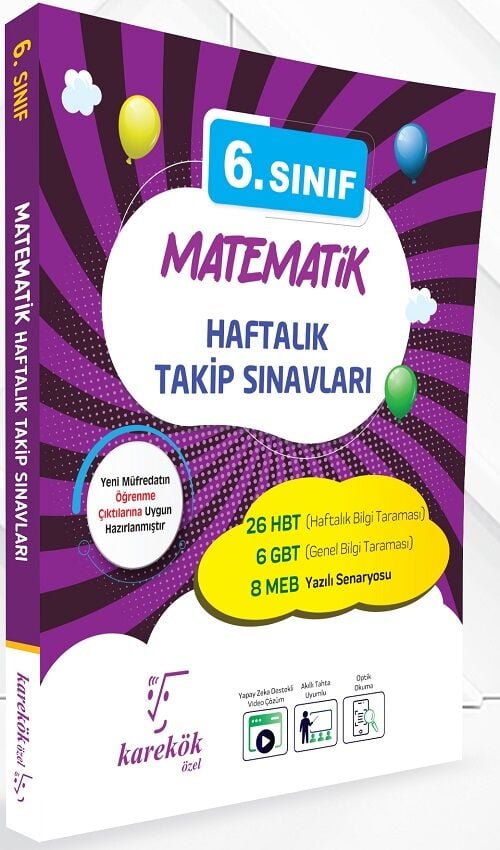 Karekök 6. Sınıf Matematik Haftalık Takip Sınavları Karekök Yayınları