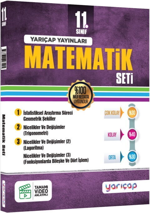 Yarı Çap 11. Sınıf Matematik Seti Yarı Çap Yayınları