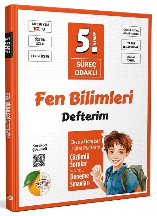Editör 5. Sınıf Fen Bilimleri Süreç Odaklı Defterim Editör Yayınları
