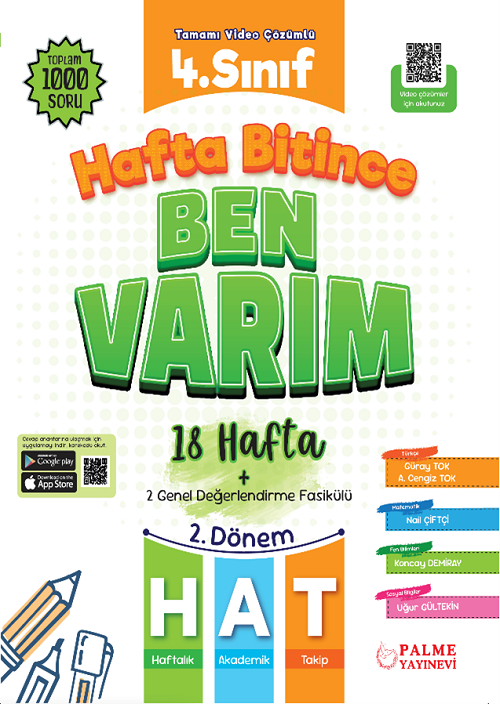 Palme 4. Sınıf 2. Dönem Hafta Bitince Ben Varım Değerlendirme Fasikülleri Palme Yayınları