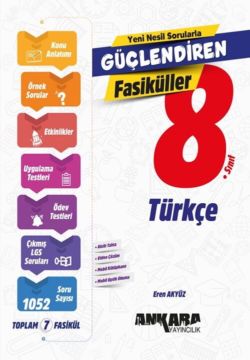 Ankara Yayıncılık 8. Sınıf Türkçe Güçlendiren Fasiküller Ankara Yayıncılık