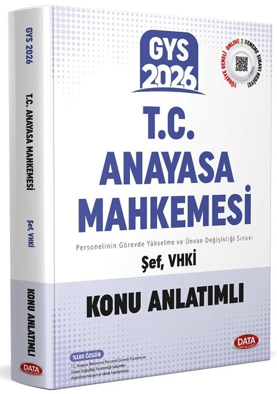 Data 2026 GYS TC Anayasa Mahkemesi Şef, VHKİ Konu Anlatımlı Görevde Yükselme Data Yayınları