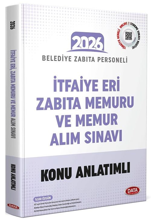 Data 2026 İtfaiye Eri, Zabıta Memuru ve Memur Alım Sınavı Konu Anlatımlı Data Yayınları