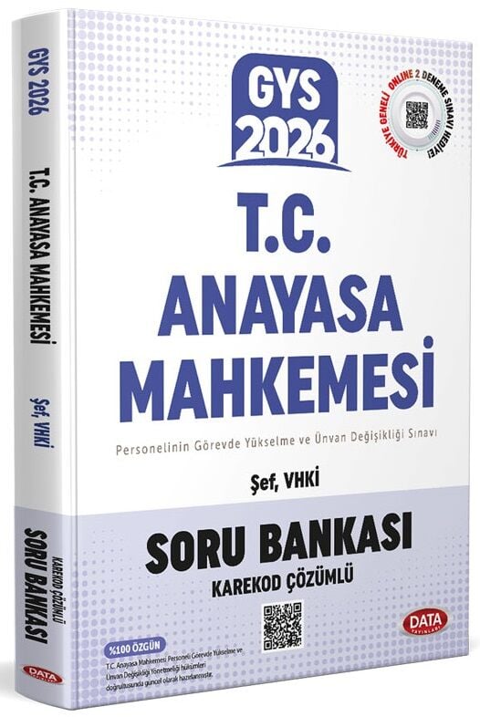 Data 2026 GYS TC Anayasa Mahkemesi Şef, VHKİ Soru Bankası Çözümlü Görevde Yükselme Data Yayınları