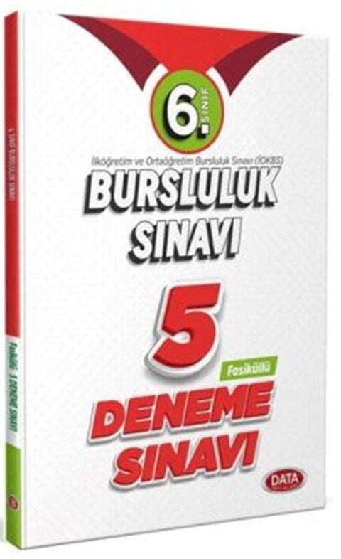 SÜPER FİYAT - Data 6. Sınıf Bursluluk Sınavı Fasiküllü 5 Deneme Data Yayınları
