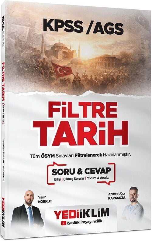 Yediiklim 2026 KPSS MEB-AGS Filtre Tarih Soru Cevap -  Yasin Korkut, Ahmet Uğur Karakuza Yediiklim Yayınları