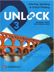 Cambridge Unlock 3 Listening - Speaking - Critical Thinking Student's Book with Digital Pack (3rd) Cambridge Yayınları
