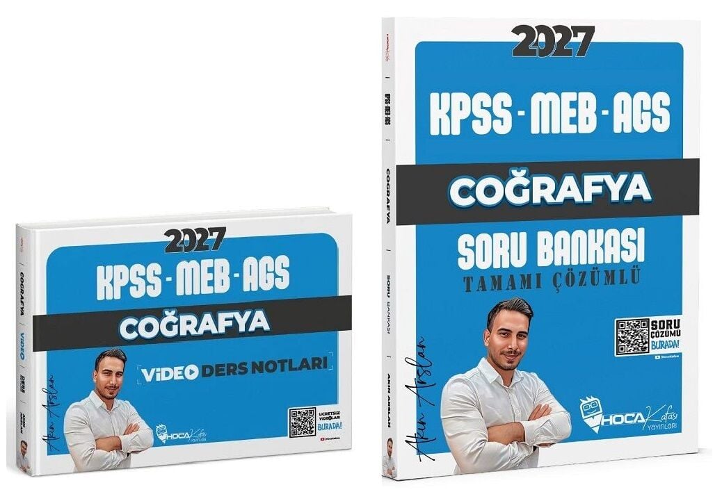 Hoca Kafası 2027 KPSS MEB-AGS Coğrafya Video Ders Notları + Soru Bankası 2 li Set - Akın Arslan Hoca Kafası Yayınları