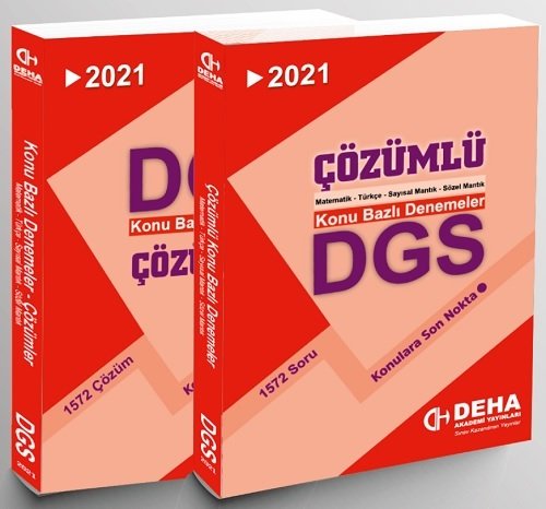 SÜPER FİYAT - Deha 2021 DGS Konu Bazlı Denemeler ve Çözüm Kitapçığı 2 Kitap Set Deha Yayınları