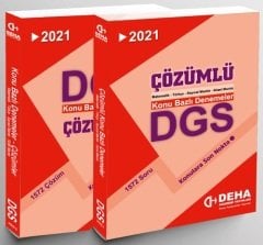 SÜPER FİYAT - Deha 2021 DGS Konu Bazlı Denemeler ve Çözüm Kitapçığı 2 Kitap Set Deha Yayınları