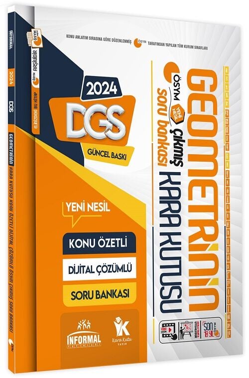 İnformal 2024 DGS Geometrinin Kara Kutusu Çıkmış Sorular Soru Bankası İnformal Yayınları
