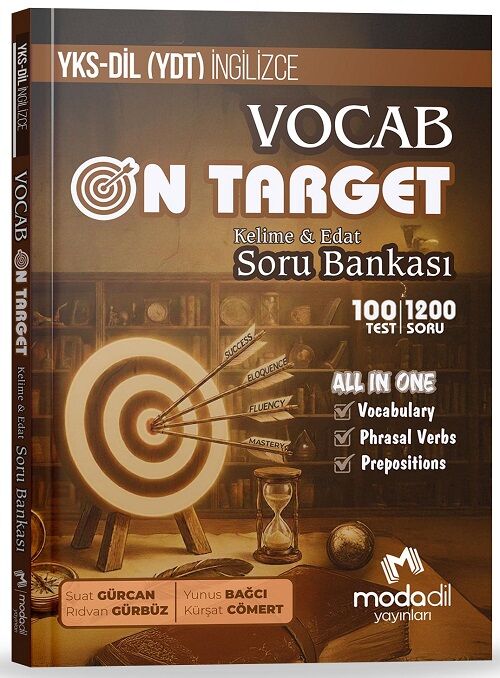 Modadil YKSDİL İngilizce VOCAB ON TARGET Kelime ve Edat Soru Bankası Modadil Yayınları