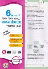 SÜPER FİYAT - Bilal Işıklı 6. Sınıf Sosyal Bilgiler Yaprak Test Adım Adım Işıklı Bilal Işıklı Yayınları